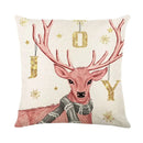 Christmas Party Pillowcase with Santa Claus & Snowman Print for Home Decoration by Axyaa.