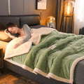 Axyaa Thick Milk Velvet King Size Fleece Sherpa Blanket for Winter Warmth