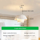 Axyaa Nordic Pleated Fabric LED Pendant Light Creamy Hanging Lamp