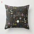 Axyaa Black Cat Party Halloween Anime Cushion Cover Ghost Skull Pumpkin Decor