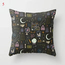 Axyaa Black Cat Party Halloween Anime Cushion Cover Ghost Skull Pumpkin Decor