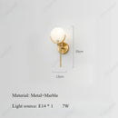 Axyaa LED Marble Indoor Wall Lamp for Living Room Bedroom Decor