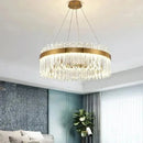 Axyaa Crystal Chandelier, Post-Modern Minimalist Lighting Fixture for Living Room, Bedroom, Dining Room