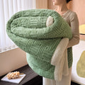 Axyaa Queen Size Wool-Like Throw Blanket for Winter Bedding