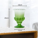 Axyaa Goblet Glass Vase: Elegant Desk Decor for Hydroponics, Flowers, and Artificial Floral Display