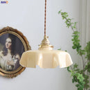 Axyaa Yellow Glass LED Pendant Lights for Indoor Lighting, Nordic Hanging Lamp