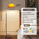 Axyaa Modern Dark Brown Lampshade Floor Lamp for Parlor Bedroom