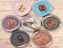 Axya Ceramic Hand-Painted Dim Sum Plate, Round Breakfast Dish for Dessert & Mousse