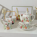 Axyaa Vintage Breakfast Tea Set: Cup, Teapot - Ideal Gift for Birthdays, Weddings.