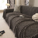 Axyaa Warm Fleece Sofa Cover: Anti-Slip, All-Inclusive, Large Blanket