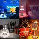 Axya Crystal Table Lamp: Remote Control Touch Light Projector for Bedroom
