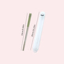 Axyaa 316 Stainless Steel Chopsticks Pair With Box, Anti-Slip Reusable Sushi Stick