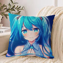 Axyaa Hatsune Miku Cushion Cover Set - Anime Fall Decor 45x45cm