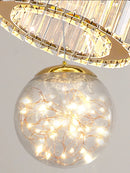 Axyaa Crystal Chandelier: Modern Stair Pendant Lamp for Interior Lighting