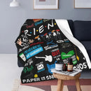 Axyaa Friends TV Show Flannel Blanket Winter Lightweight Throw Bedspread