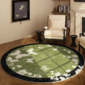 Axyaa Elegant Medieval Round Carpet | Luxury Living Room Bedroom Rug
