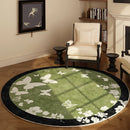 Axyaa Elegant Medieval Round Carpet | Luxury Living Room Bedroom Rug