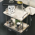 Axyaa Rectangle Tray with Handles: Coffee Table Tea Cup & Jewelry Storage Plate