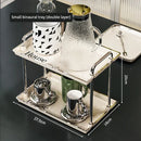 Axyaa Rectangle Tray with Handles: Coffee Table Tea Cup & Jewelry Storage Plate