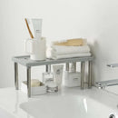 Axyaa Expandable Kitchen Counter Shelf Organizer Rack Stackable Pantry Bathroom Storage