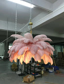 Axyaa Feather Ceiling Lamp LED Chandelier for Modern Nordic Home Decor