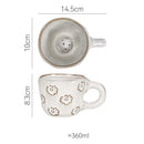 Axyaa 3D Cute Animal Snail Flower Ceramic Coffee Mug - Lovely Gift for Besties