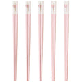 Axyaa Love Alloy Chopsticks Set - Non-Slip, Healthy, Korean Style, 5 Pairs