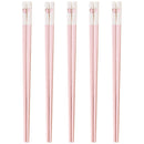 Axyaa Love Alloy Chopsticks Set - Non-Slip, Healthy, Korean Style, 5 Pairs