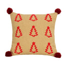 Axyaa Christmas Velvet Embroidered Cushion Cover for Festive Home Decor
