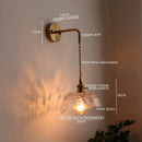 Axyaa Japanese Glass Wall Light Fixture for Corridor and Living Room