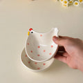 Axyaa Chicken Seasoning Dish Set: 2 Ceramic Mini Bowls, Household Storage Box
