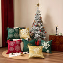 Axyaa Snowflake Embroidered Pillowcase Set, Festive Christmas Home Decor for Sofa and Bed