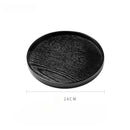 Axyaa Round Wooden Tray for Tea and Coffee Serving
