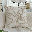 Boho Floral Tufted Cushion Cover 45x45 Pillowcase Home Decor - Axyaa