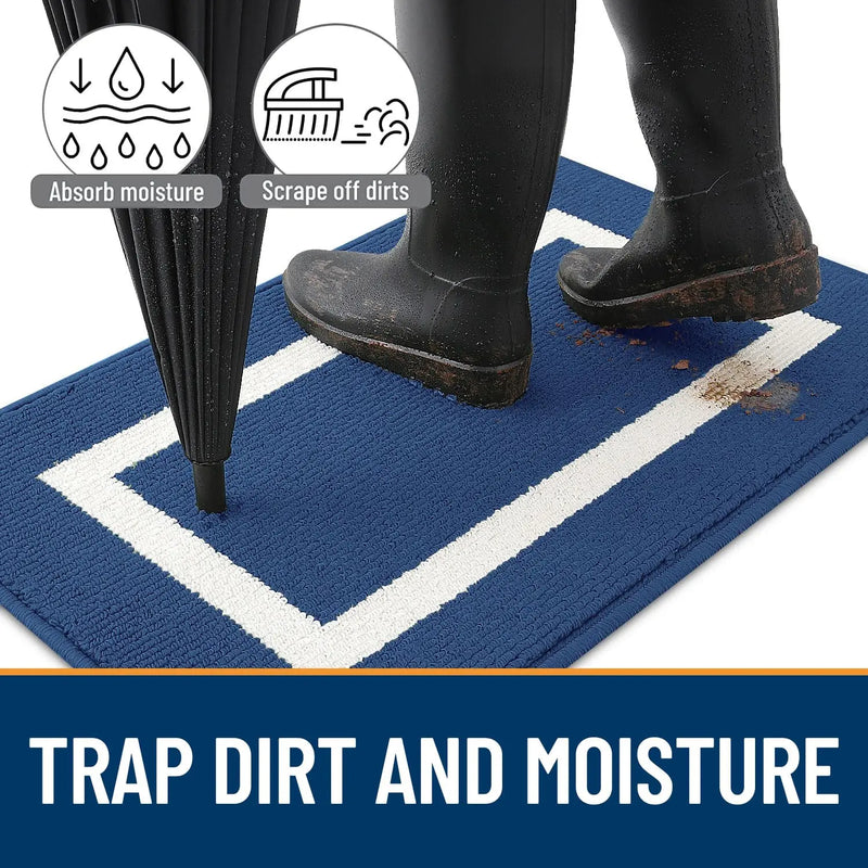 Axyaa Absorbent Welcome Mat: Soft, Non-Slip Floor Carpet