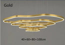 Axyaa Modern Terraces Chandelier Indoor LED Pendant Lamps in Coffee/Gold for Living Room