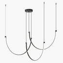 Axyaa Modern Copper Chandelier: Spectrum Eye Protection Designer Lighting