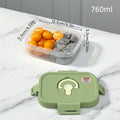 Axyaa Portable Clear Compartment Lunch Box for Students and Kids