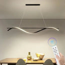 Axyaa LED Strip Chandelier - Nordic Minimalist Design - Modern Kitchen & Bedroom Pendant Light