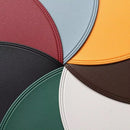 Axyaa Black Round Non-Slip Placemats Set for Durable Table Decor
