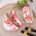 Axyaa 4.5" Ceramic Rice Bowl - Microwave and Oven Safe Kitchen Tableware