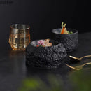 Axya Stone Texture Ceramic Dining Plate: Restaurant & Dessert Plate