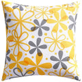 Axyaa Blue Floral Print Cushion Cover 45x45cm - Modern Sofa Car Decorative Pillow Cover