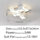 Axyaa Geometric Box LED Ceiling Lamp: Modern Living Room Dining Bedroom Lighting Fixtures