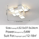 Axyaa Geometric Box LED Ceiling Lamp for Modern Living Room, Dining, Bedroom Lighting