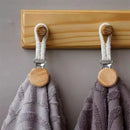Axyaa Towel Hanging Clips: Multifunctional Bathroom Storage Rack with Woven Rope Hand Towel Hangers