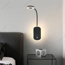 Axyaa LED Adjustable Angle Wall Lamp USB Charging Dimmable Reading Light