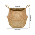 Axyaa Seagrass Rattan Basket: Toy & Flowerpot Organizer, Hanging Storage Bin