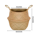 Axyaa Seagrass Rattan Basket: Toy & Flowerpot Organizer, Hanging Storage Bin