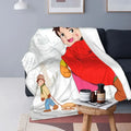 Heidi Alps Fleece Blanket Soft Cozy Throw Bedding for Sofa by Axyaa
